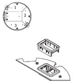 Legrand - Wiremold CRFB-RT CRFB Series Communication Device Plate II and TracJack Adapter